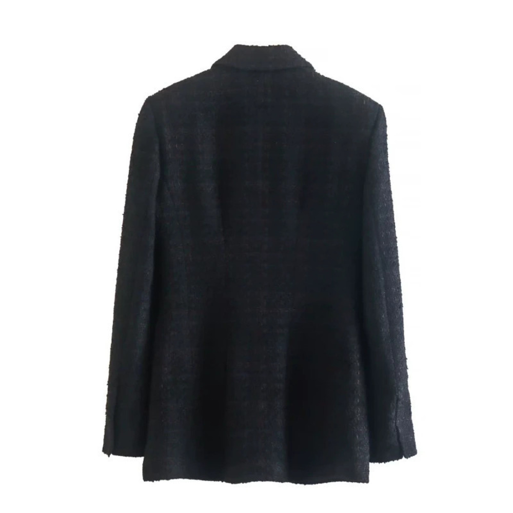 Spring Textured Pocket Detail Blazer Suit Jacket